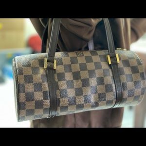 Authentic Louis Vuitton Papillon 30 Brown Canvas Shoulder Bag